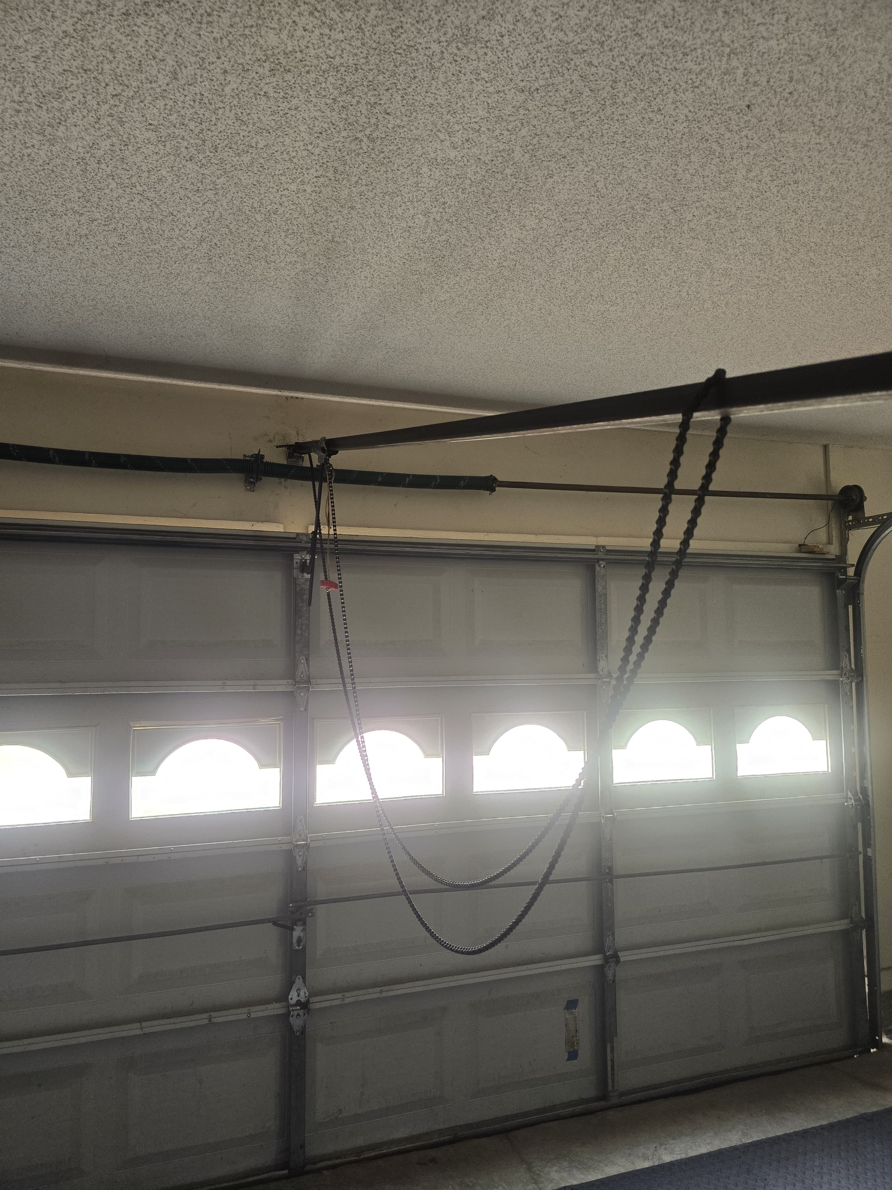 Reviewing the existing garage setup.